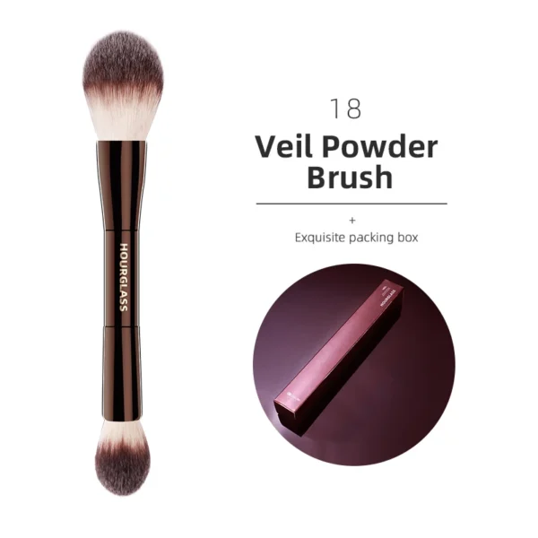 Hourglass Makeup Brushes Powder Foundation Concealer Blusher Bronzer Eye Shadow Eyebrow Eyeliner Sculpting Brush - Image 18