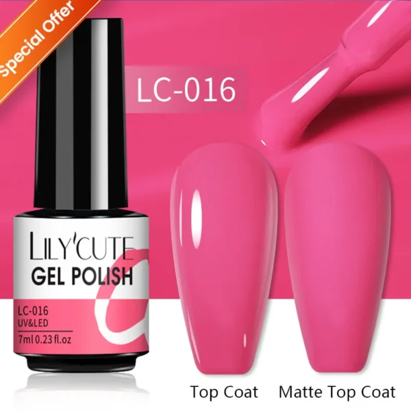 LILYCUTE 129 Colors 7ML Nail Gel Polish Nail Supplies Vernis Semi Permanent Nail Art Manicure Soak Off LED UV Gel Nail Varnishes - Image 103