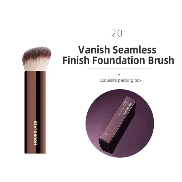 Hourglass Makeup Brushes Powder Foundation Concealer Blusher Bronzer Eye Shadow Eyebrow Eyeliner Sculpting Brush - Image 12