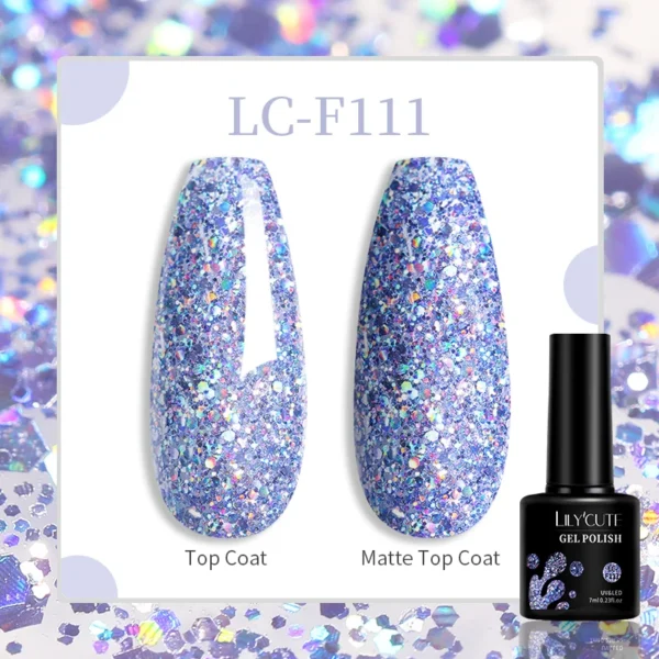 LILYCUTE 129 Colors 7ML Nail Gel Polish Nail Supplies Vernis Semi Permanent Nail Art Manicure Soak Off LED UV Gel Nail Varnishes - Image 136