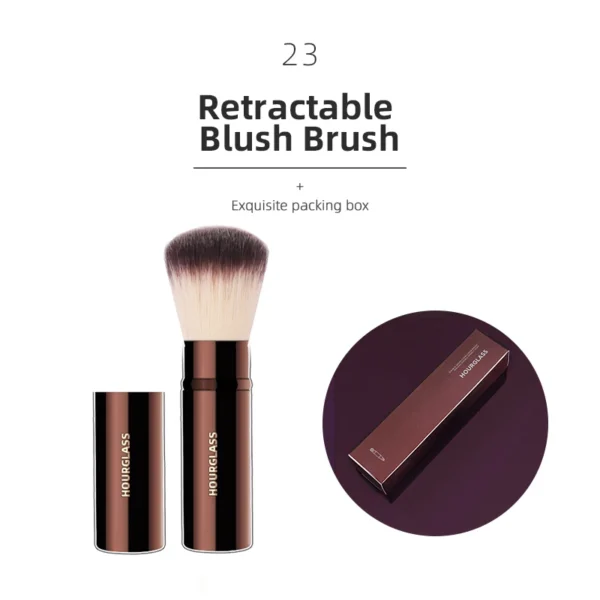 Hourglass Makeup Brushes Powder Foundation Concealer Blusher Bronzer Eye Shadow Eyebrow Eyeliner Sculpting Brush - Image 27