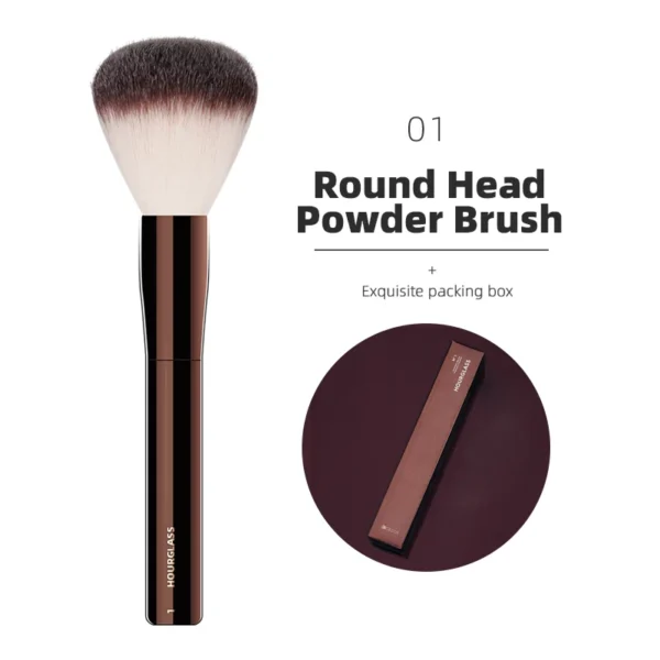 Hourglass Makeup Brushes Powder Foundation Concealer Blusher Bronzer Eye Shadow Eyebrow Eyeliner Sculpting Brush - Image 29