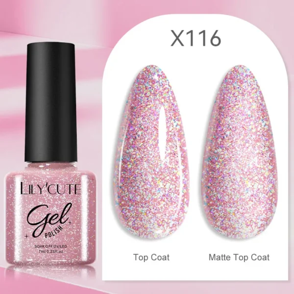 LILYCUTE 129 Colors 7ML Nail Gel Polish Nail Supplies Vernis Semi Permanent Nail Art Manicure Soak Off LED UV Gel Nail Varnishes - Image 108