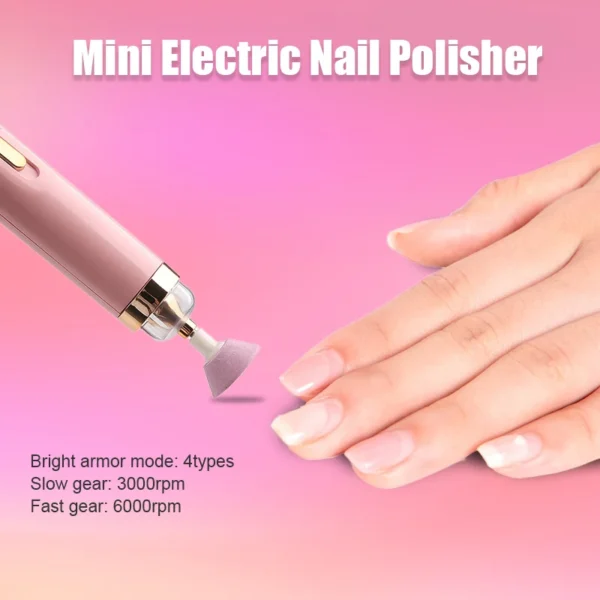 5 in 1 Electric Nail Polish Drill Machine With Light Portable Mini Electric Manicure Art Pen Tools For Gel Remover - Image 4