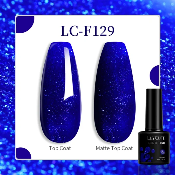 LILYCUTE 129 Colors 7ML Nail Gel Polish Nail Supplies Vernis Semi Permanent Nail Art Manicure Soak Off LED UV Gel Nail Varnishes - Image 111