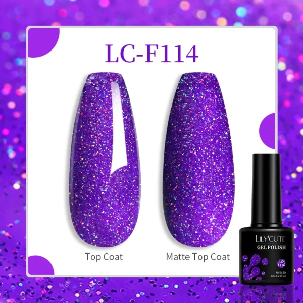 LILYCUTE 129 Colors 7ML Nail Gel Polish Nail Supplies Vernis Semi Permanent Nail Art Manicure Soak Off LED UV Gel Nail Varnishes - Image 137