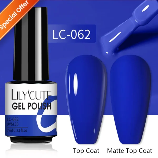 LILYCUTE 129 Colors 7ML Nail Gel Polish Nail Supplies Vernis Semi Permanent Nail Art Manicure Soak Off LED UV Gel Nail Varnishes - Image 102