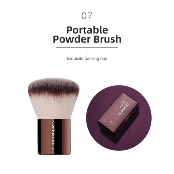 Hourglass Makeup Brushes Powder Foundation Concealer Blusher Bronzer Eye Shadow Eyebrow Eyeliner Sculpting Brush - Image 10